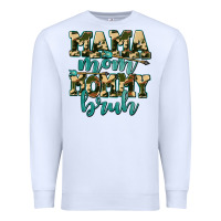 White mama mom mommy bruh with arrow Premium Sweatshirt - AdoDesignShop