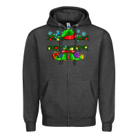 Charcoal Heather custom name christmas elf Zipper Hoodie - texasbilliewilder