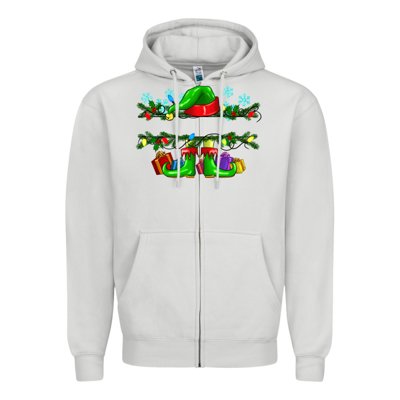 Custom Name Christmas Elf Zipper Hoodie by texasbilliewilder | Teevron