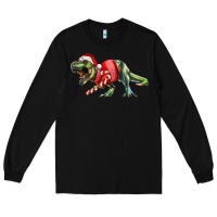 Black t rex christmas Long Sleeve Tee - RanaPortraitStore