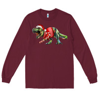 Burgundy t rex christmas Long Sleeve Tee - RanaPortraitStore