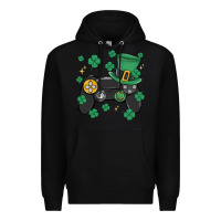 Black video game st patricks day Premium Hoodie - MaliasSmallBusiness