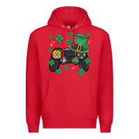 Red video game st patricks day Premium Hoodie - MaliasSmallBusiness