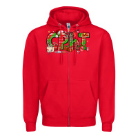 Red christmas cpht pharmacy technician Zipper Hoodie - texasbilliewilder