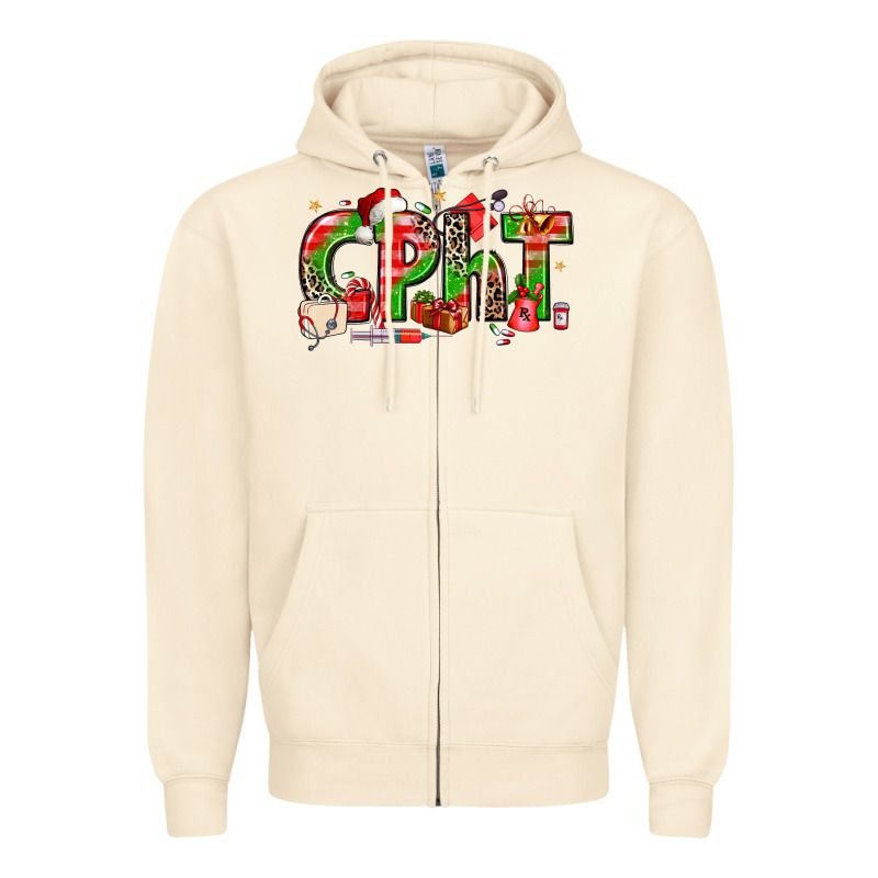 Christmas Cpht Pharmacy Technician Zipper Hoodie by texasbilliewilder | Teevron