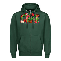 Sports Green christmas cpht pharmacy technician Zipper Hoodie - texasbilliewilder