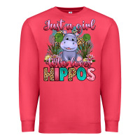 Cardinal just a girl who loves hippos Premium Sweatshirt - Artiststas