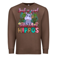 Chestnut just a girl who loves hippos Premium Sweatshirt - Artiststas
