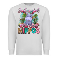 Dove Grey just a girl who loves hippos Premium Sweatshirt - Artiststas