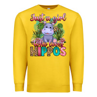 Lemon just a girl who loves hippos Premium Sweatshirt - Artiststas