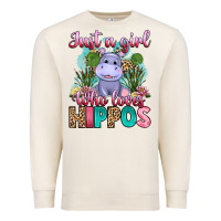 Sandshell just a girl who loves hippos Premium Sweatshirt - Artiststas