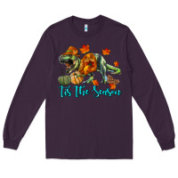 Plum t rex tis the season Long Sleeve Tee - RanaPortraitStore