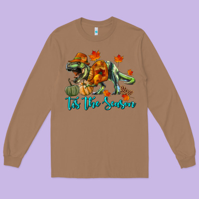 Long Sleeve Tee t rex tis the season