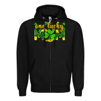 Black one lucky mom Zipper Hoodie - Zillion Design Studio