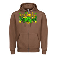 Chestnut one lucky mom Zipper Hoodie - Zillion Design Studio