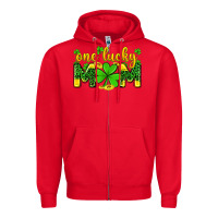 Red one lucky mom Zipper Hoodie - Zillion Design Studio