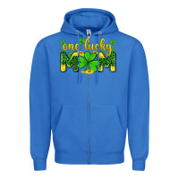 True Royal one lucky mom Zipper Hoodie - Zillion Design Studio