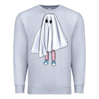 Heather Grey cute ghost Premium Sweatshirt - BundleAndBundleShop