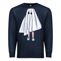 Navy cute ghost Premium Sweatshirt - BundleAndBundleShop