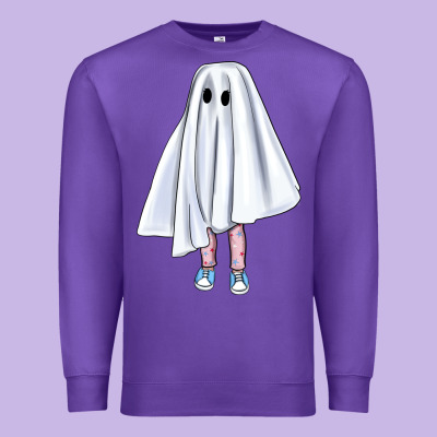 Cute Ghost Premium Sweatshirt Designed By Bundleandbundleshop