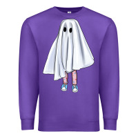Purple cute ghost Premium Sweatshirt - BundleAndBundleShop
