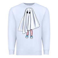 White cute ghost Premium Sweatshirt - BundleAndBundleShop