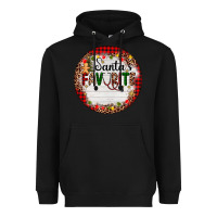 Black custom name santas favorite nurse Heavyweight Hoodie - AdoDesignShop
