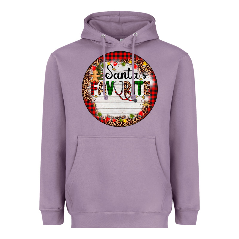 Custom Name Santas Favorite Nurse Heavyweight Hoodie by AdoDesignShop | Teevron