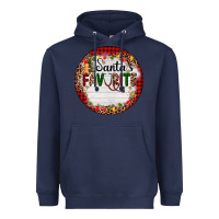 Navy custom name santas favorite nurse Heavyweight Hoodie - AdoDesignShop