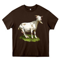 Chocolate Brown cashmere goat Heavy Core Tee - LillyAllenDesigns