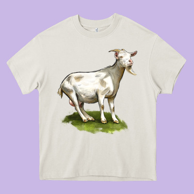 Cashmere Goat Heavy Core Tee Designed By Lillyallendesigns