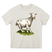 Cream cashmere goat Heavy Core Tee - LillyAllenDesigns