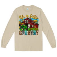 Mushroom life is better in the country western Long Sleeve Tee - texasbilliewilder