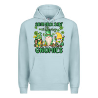 Blue Mist shamrock with my gnomies Premium Hoodie - MaliasSmallBusiness