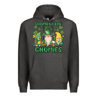 Charcoal Heather shamrock with my gnomies Premium Hoodie - MaliasSmallBusiness