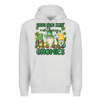 Dove Grey shamrock with my gnomies Premium Hoodie - MaliasSmallBusiness