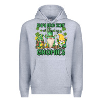 Heather Grey shamrock with my gnomies Premium Hoodie - MaliasSmallBusiness