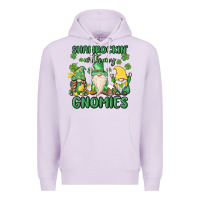 Lilac shamrock with my gnomies Premium Hoodie - MaliasSmallBusiness