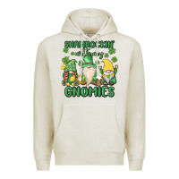 Oatmeal Heather shamrock with my gnomies Premium Hoodie - MaliasSmallBusiness