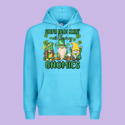 Shamrock With My Gnomies Premium Hoodie Designed By Maliassmallbusiness
