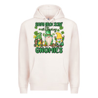 Pale Pink shamrock with my gnomies Premium Hoodie - MaliasSmallBusiness