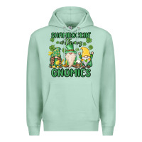 Seafoam shamrock with my gnomies Premium Hoodie - MaliasSmallBusiness