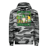 Slate Camo shamrock with my gnomies Premium Hoodie - MaliasSmallBusiness