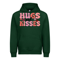 Forest Green hugs and kisses Urban Hoodie - MaliasSmallBusiness