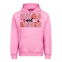 Fuchsia Pink hugs and kisses Urban Hoodie - MaliasSmallBusiness