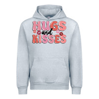 Heather Grey hugs and kisses Urban Hoodie - MaliasSmallBusiness