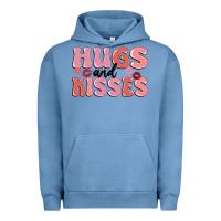 Pigment Pebble Blue hugs and kisses Urban Hoodie - MaliasSmallBusiness