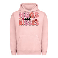 Pigment Salmon hugs and kisses Urban Hoodie - MaliasSmallBusiness