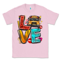 Bubblegum Pink love school bus Classic Tee - texasbilliewilder