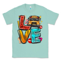 Seafoam love school bus Classic Tee - texasbilliewilder